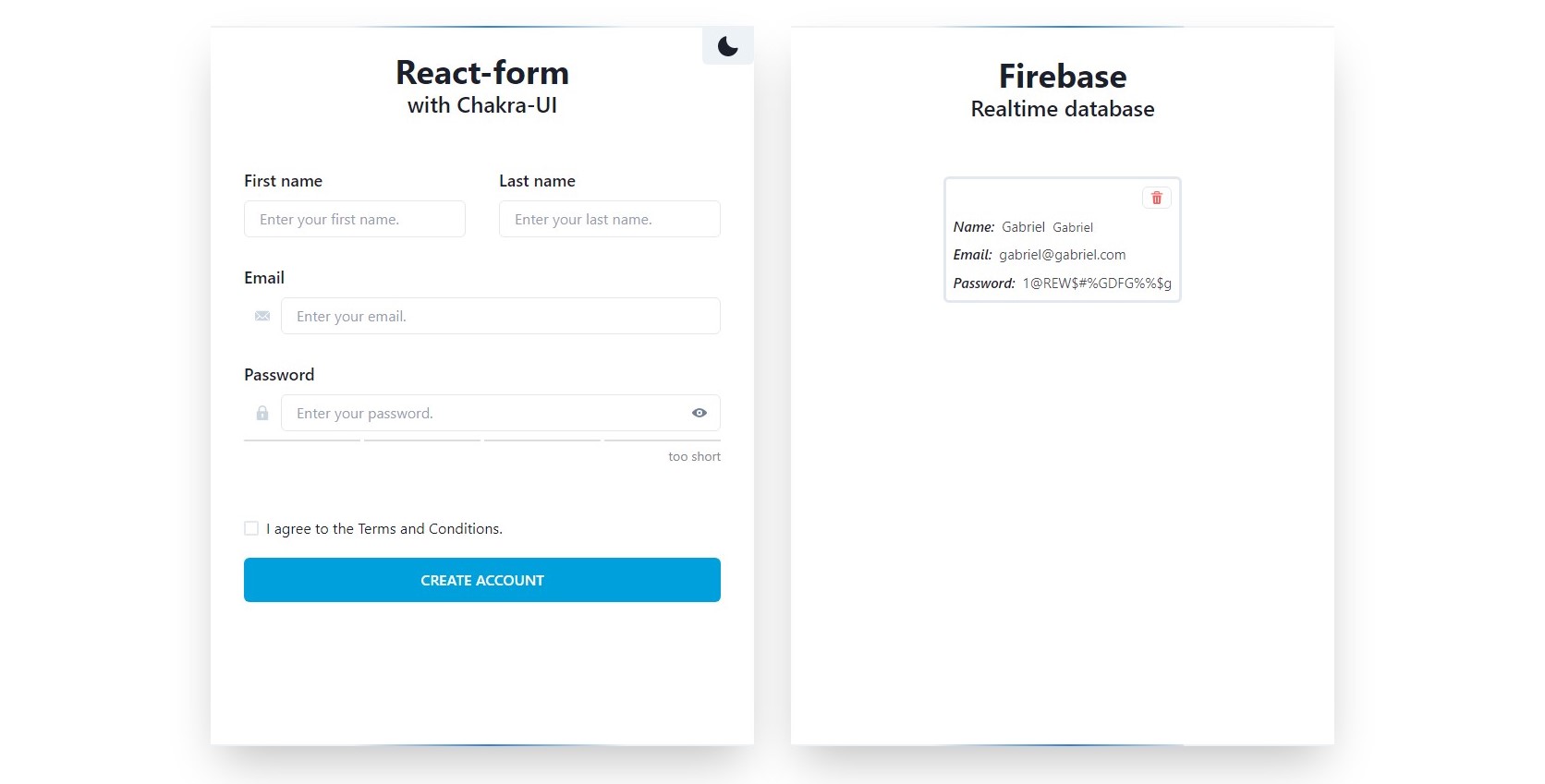 React Firebase Form